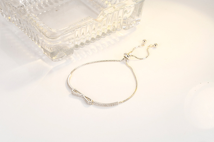 Fashion Bow Knot Copper Bracelets Plating Zircon Copper Bracelets