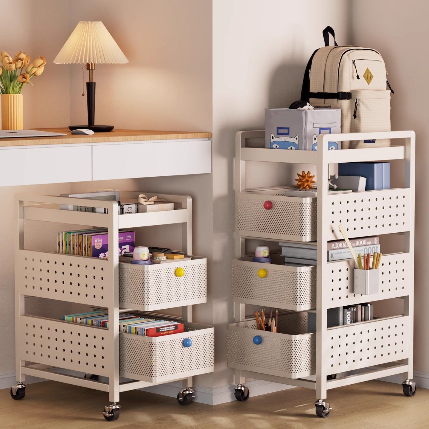 Backpack, bookshelf for home use, food play, toy, storage system, cart