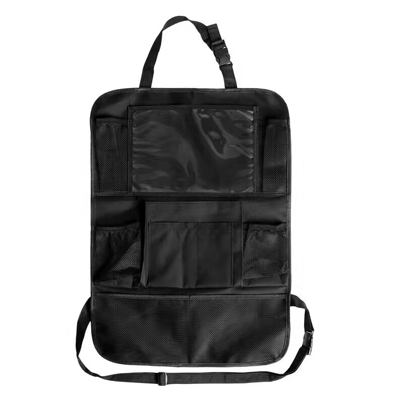 Bolsa de almacenamiento del asiento del automóvil Bolsa de almacenamiento del respaldo del asiento Bolsa de almacenamiento iPad Bolsa colgante del automóvil Asiento trasero Fabricante anti-patada de tela Oxford