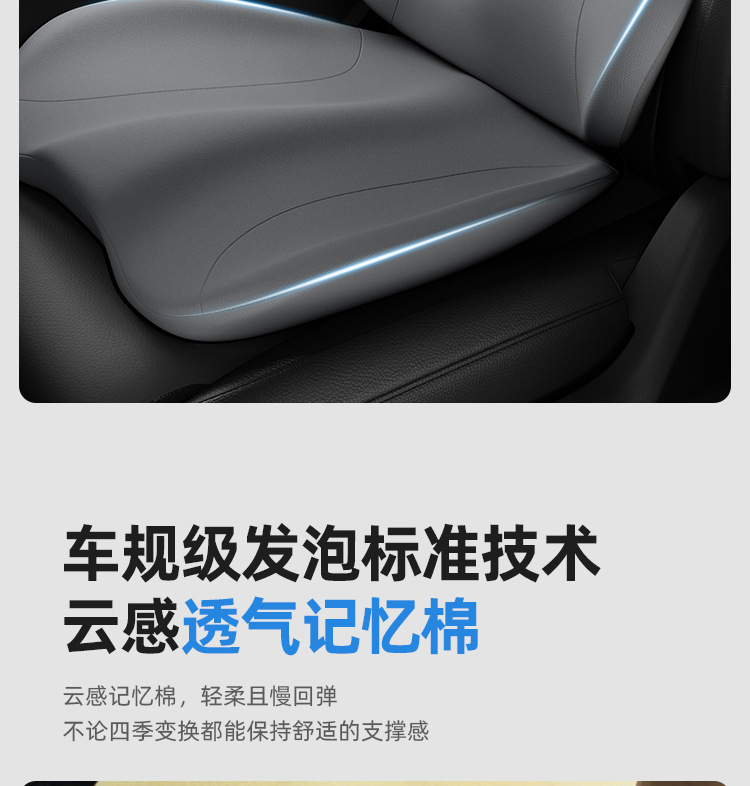 Car Headrest Memory Foam Lumbar Support Neck Pillow Ergonomic Car Seat Cushion Seat Backrest Waist Protector