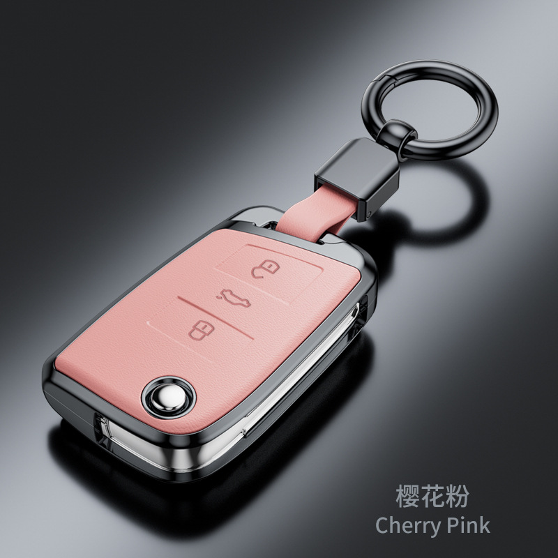 SuitabLe for VoLkswagen Sagitar Tiguan L Lavida Santana Bora Tanyue Passat Nappa Pattern FashionabLe Key Cover