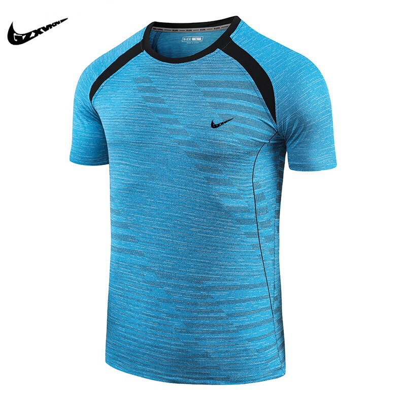Casual Short-Sleeved Running Breathable Elastic Men's Sports Base Layer Solid Color Quick-Drying Fitness Color-Blocking Tight-Fitting Top Casual Short-Sleeved Running Breathable Elastic Men's Sports Base Layer Solid Color Quick-Drying Fitness Color-Blocking Tight-Fitting Top