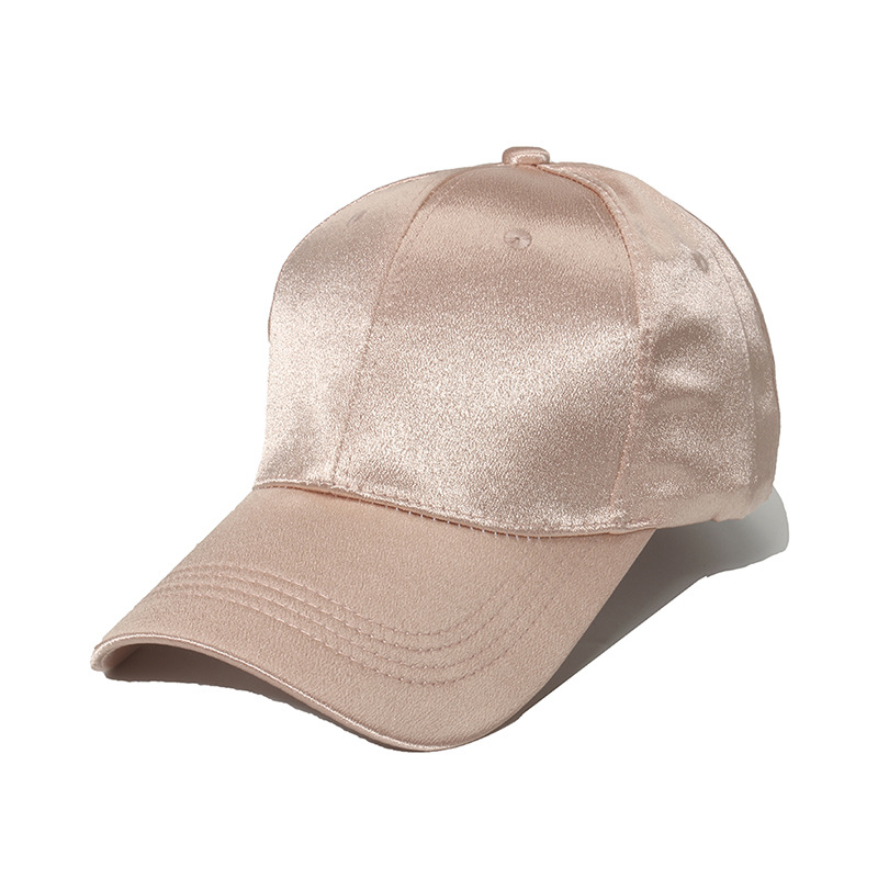 Polyester Material Women's Casual Solid Color Curved Eaves Baseball Cap