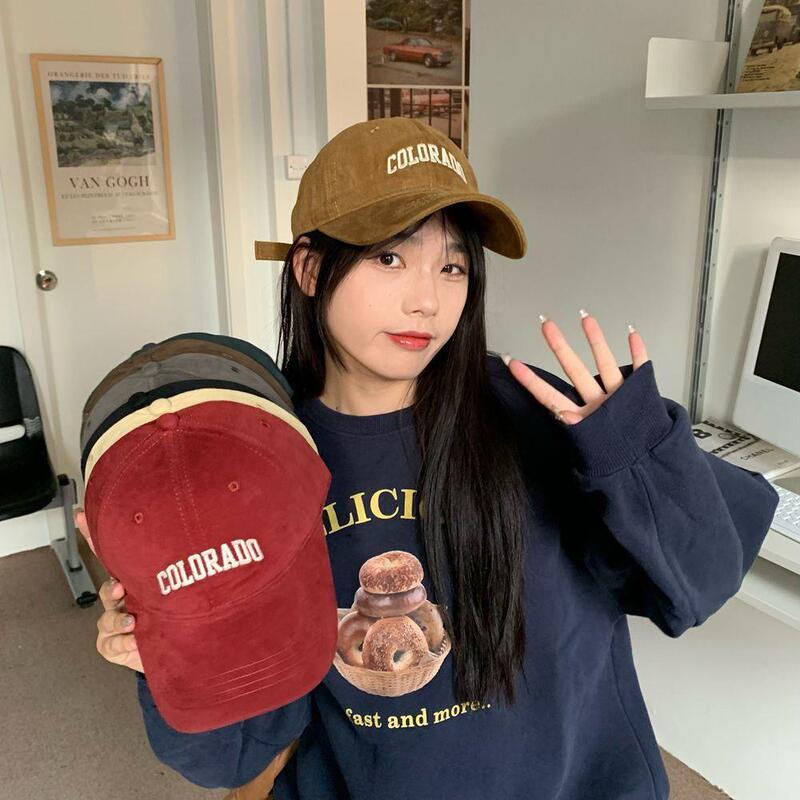 帽子女弯檐百搭简约刺绣显脸小鸭舌帽潮高品质磨毛质感软顶棒球男|undefined
