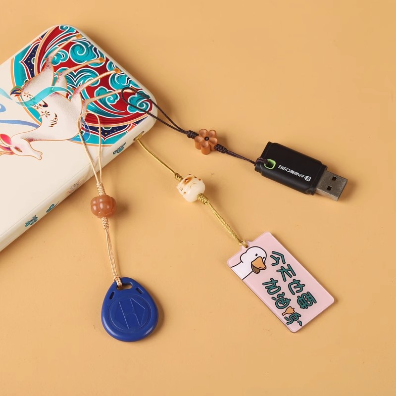 Mobile Phone Anti-lost Rope Double-headed Rope Bus Card Access Card U Disk Mobile Phone Shell Pendant Hanging Lanyard Woven Mobile Phone Chain