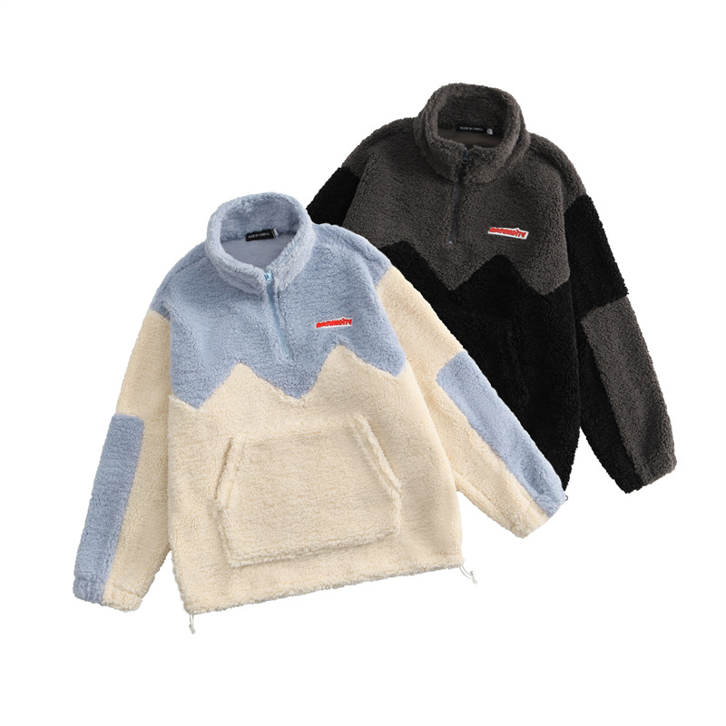 HeyHenry 羊羔毛卫衣男韩版潮流秋冬季加厚保暖女外套潮流情侣装|ms