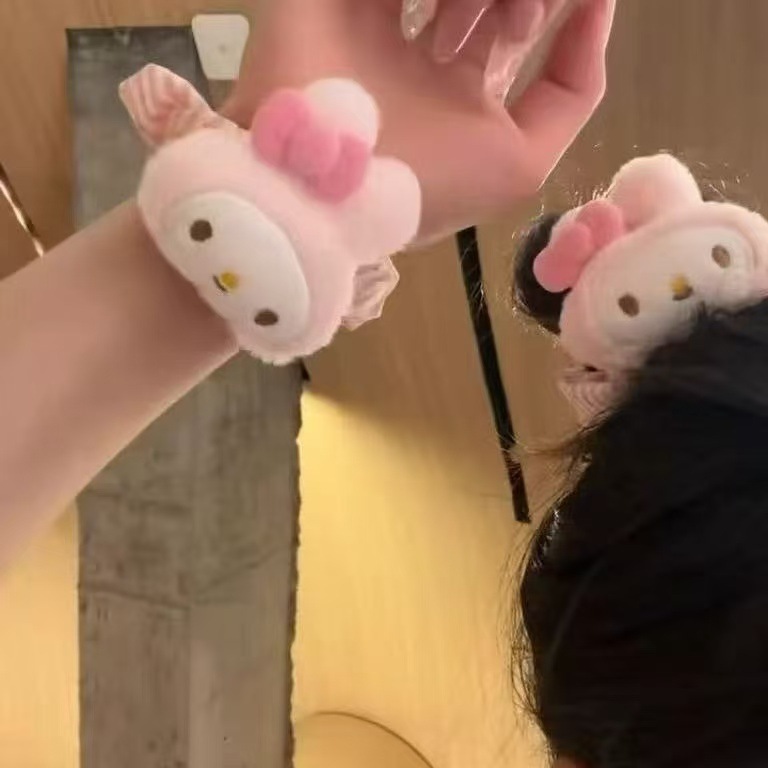 可爱美乐蒂毛绒发圈女甜美少女心发饰头饰拍照甜美可爱新款2025|undefined