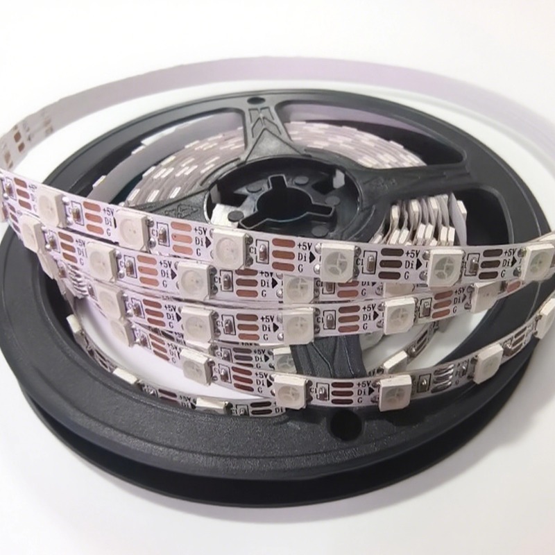 5050内置IC 5.5mm宽WS2812 60灯5V可编程超窄幻彩灯条电竞跑马led|undefined