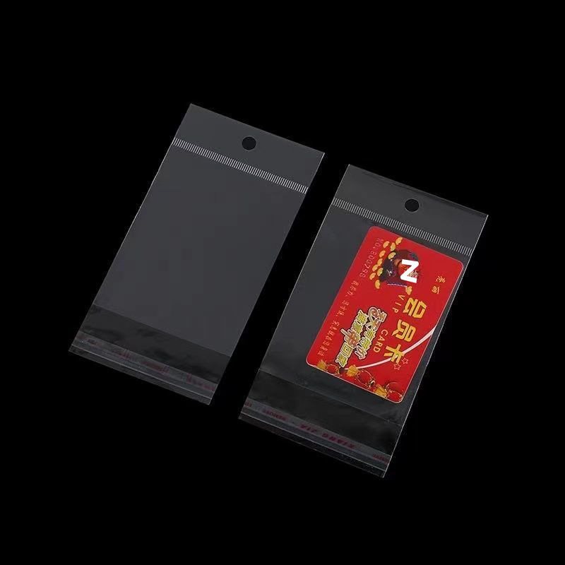 自粘袋OPP卡头袋饰品包装耳挂孔透明包装袋子小包装封口分装印花|undefined