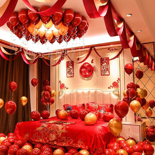 Wedding balloons, wedding decor in pomegranate red, wedding supplies, birthday party decorations, and balloons for bridal room setup