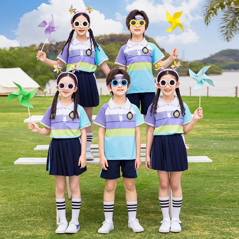 幼儿园园服夏装学院风儿童运动会班服小学生校服夏天学院套装