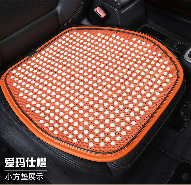 High-end hand-crocheted Bodhi car seat cushion, summer-specific cooling pad, universal for all car sizes, breathable bead lumbar support seat cushion