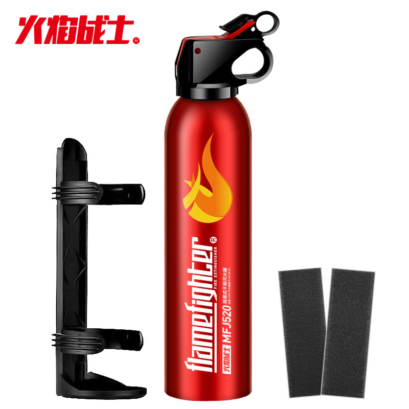 Huǒyàn Zhànshì Flame Warrior MFJ600 Dry Powder Fire Extinguisher (Vehicle fire extinguisher) - mfj600-red-with-bracket-velcro