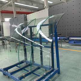 专业制作钢化玻璃 智能家居玻璃面板 热弯透明弯钢玻璃弧形面板