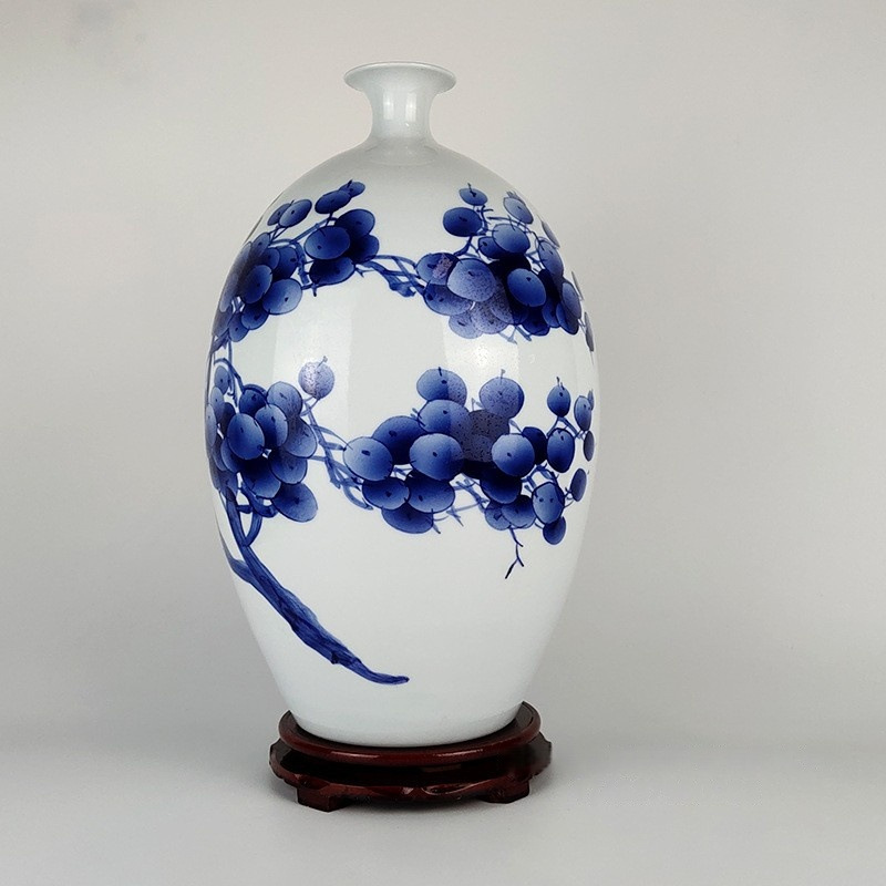 景德镇陶瓷泡酒瓶收藏装饰酒坛5斤10斤装青花瓷手绘密封酒可定log