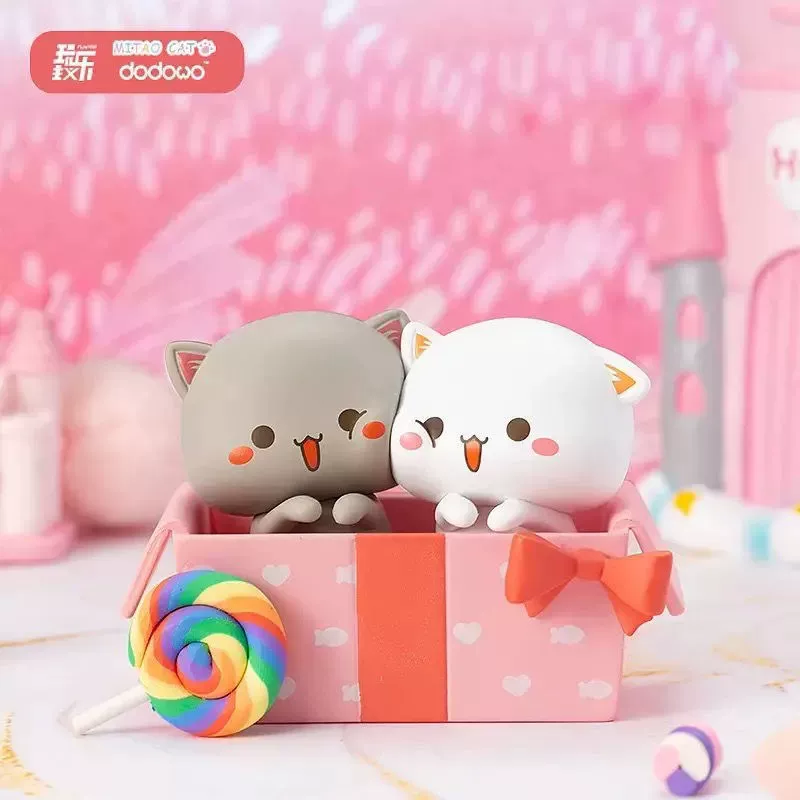 Blind box фигурка Peach Cat, милое настольное украшение, коллекционная 15 см