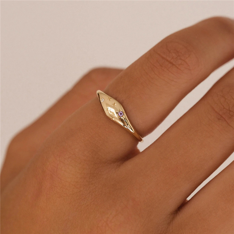 5g Weight Zircon Inlay Material Rings Classification 6, 7, 8 Ring Size 1 Piece Quantity Daily Occasion 925 Sterling Silver Material Star Pattern Couple Gender Inlay Design Fashion Style 925 Sterling Silver Zircon Rings Star 4