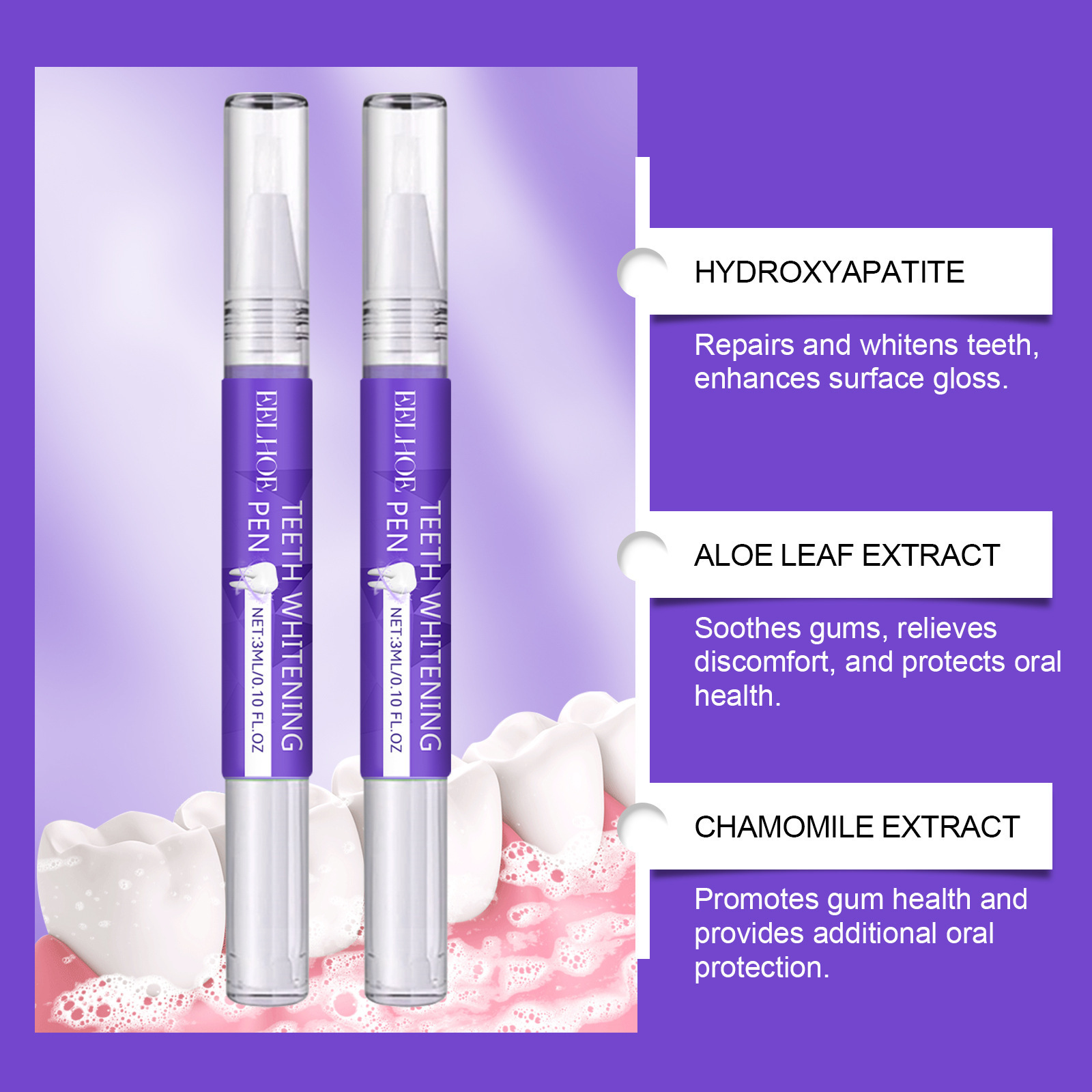 Cross-Border EELHOE Teeth Whitening Pen Teeth Stain Remover Dental Cleaning Care Oral Hygiene Fresh Breath Stain Wholesale