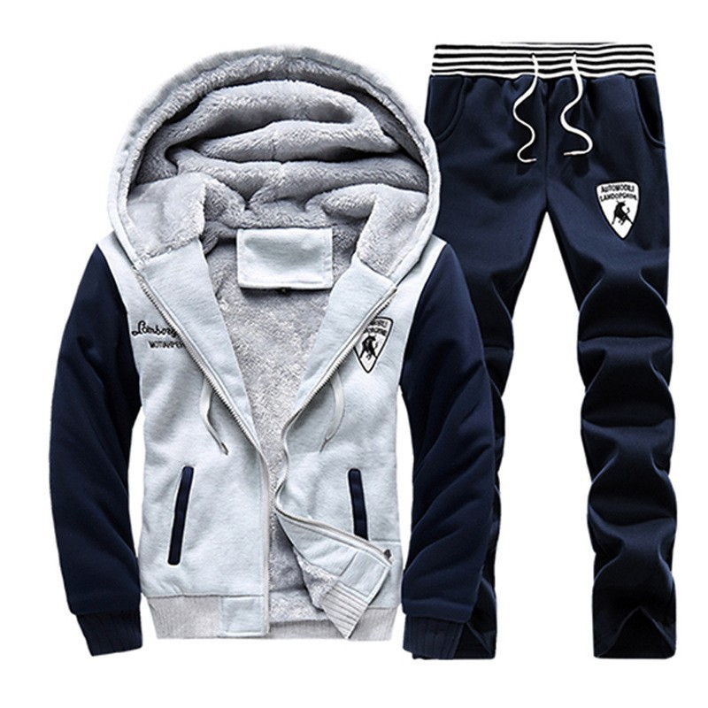 Roupas masculinas de inverno, mais veludo e moletom masculino espesso, mais jaqueta esportiva quente e slim de tamanho extra grande_voghion.com
