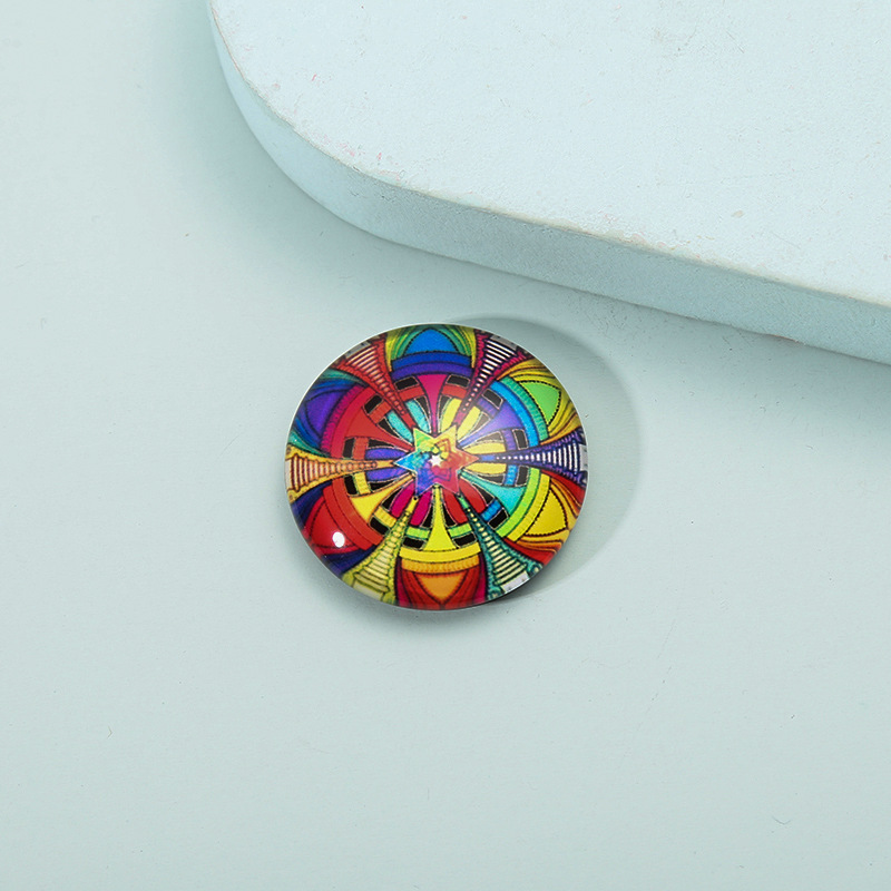 11g Weight Synthetic Resin Material Geometric Pattern Fashion Style Fashion Creative Mandala Crystal Glass Multi-style Refridgerator Magnets Wholesale 5