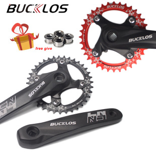 Mountain Bike Crank Square Hole Aluminum Alloy 104Bcd Ultra-Light 170mm Chainring 32-42t Positive and Negative Chainring