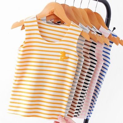 vest summer Thin section T-shirts children vest men and women stripe Sleeveless blouse baby Xpress Base coat