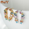 Zirconium, fashionable earrings, suitable for import, Japanese and Korean