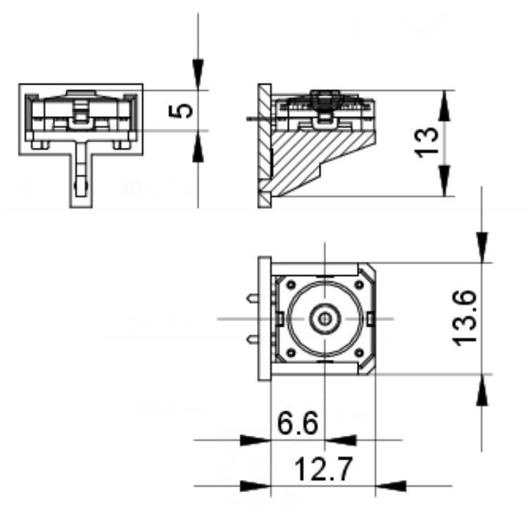RAFI侧面安装防水轻触开关1.14.012.927
