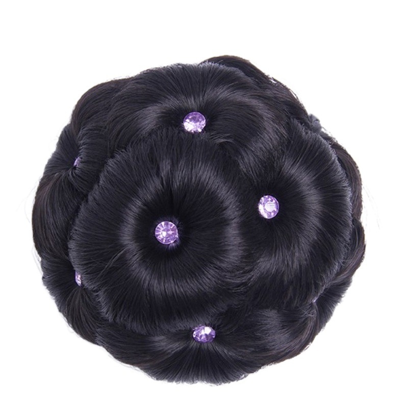 Peluca de pelo bolsa de pan cabeza flor brote accesorios para el cabello agarre nueve flor bola cabeza pelo rizador de pelo rizado bolsa de cinco colores anillo de pelo