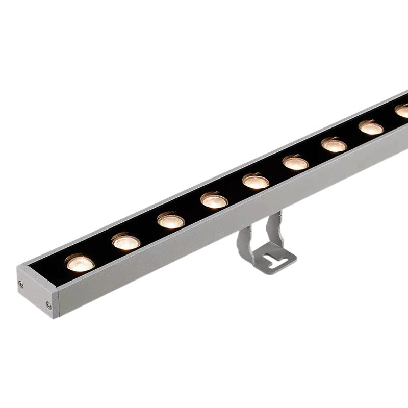 Светодиодный настенный светильник для мытья стен Открытый водонепроницаемый строительный жесткий свет бар 24 В Осветляющий мост украшение ограждение трубка полоса прожектор