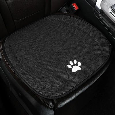 New All-Season Universal Car Seat Cushion Kapibara Linen Car Seat Cushion Single Cartoon Cute Internet Celebrity Butt Cushion (Seat cushion, seat cover) - monolithic-base-black