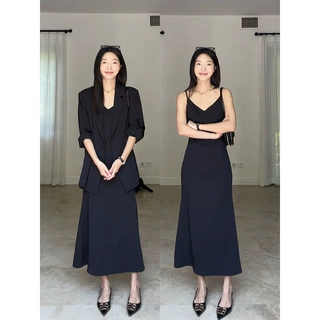 2785大码女装夏季薄款防晒外套吊带裙两件套胖mm宽松遮肉连衣裙