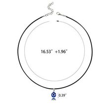 百搭恶魔之眼个性蜡线项链简约蓝色眼睛吊坠项饰女时尚百搭珍珠