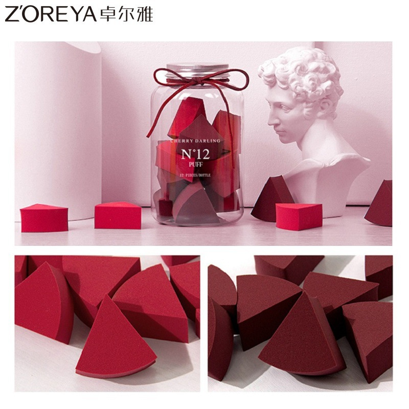 Zhuolya fábrica Ventas Directas belleza huevo en stock húmedo y seco sin látex gota de agua en polvo puff esponja maquillaje huevo al por mayor