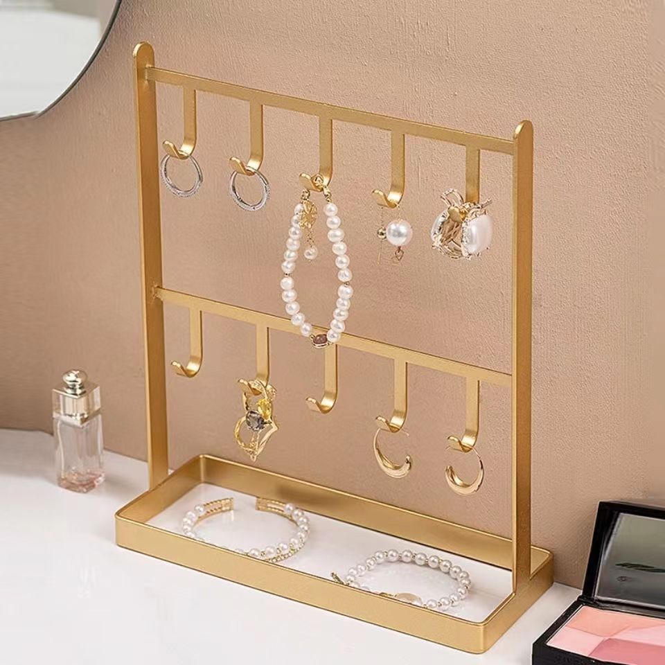 Estricta selección de puerta de entrada llave de joyería estante de almacenamiento de escritorio gancho de hierro forjado orejas collar de cuerda de joyería estante de almacenamiento
