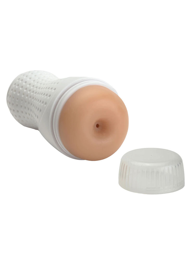 Large Manual Male Masturbator Cup with Suction, TPE Textured Sleeve — detail image 5