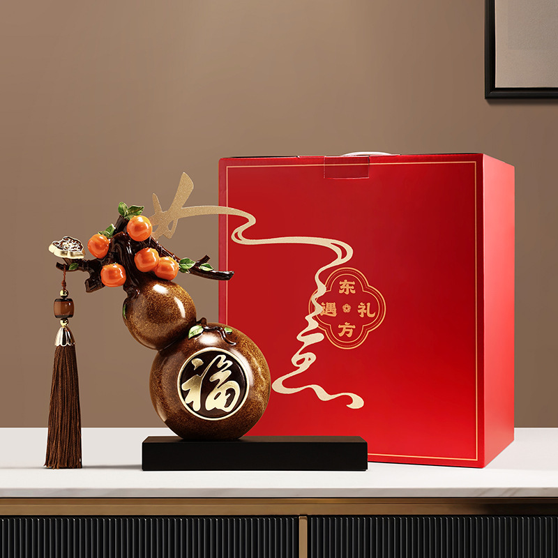 柿柿如意ひょうたん装飾品ライト高級ハイエンドリビングルームワインキャビネットオフィス装飾引っ越し新築祝いギフト|undefined