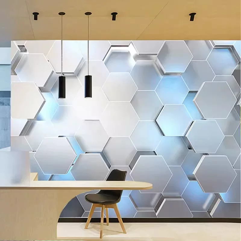 5d wallpaper concave and convex geometric clothing store bar office barber shop live broadcast background wallpaper self-adhesive wallpaper
