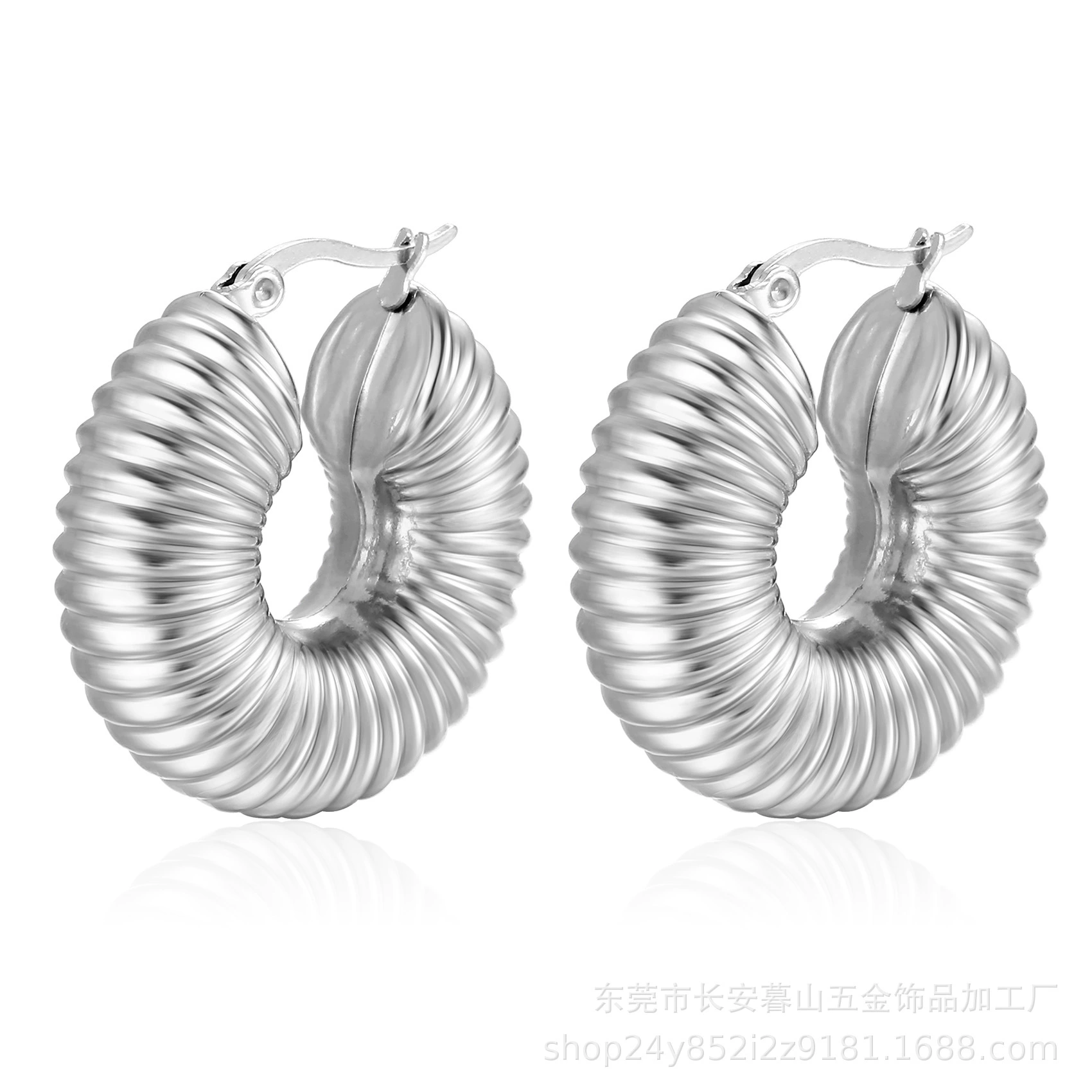 Серьги из нержавеющей стали, европейский стиль, 18 К, оптовая продажа