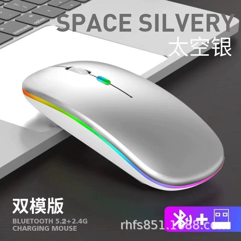 Inalámbrico Bluetooth de modo dual de carga del ratón mudo transfronterizo nuevo bolsillo pequeño portátil mini PUERTO DE TYPE-C ultrafino