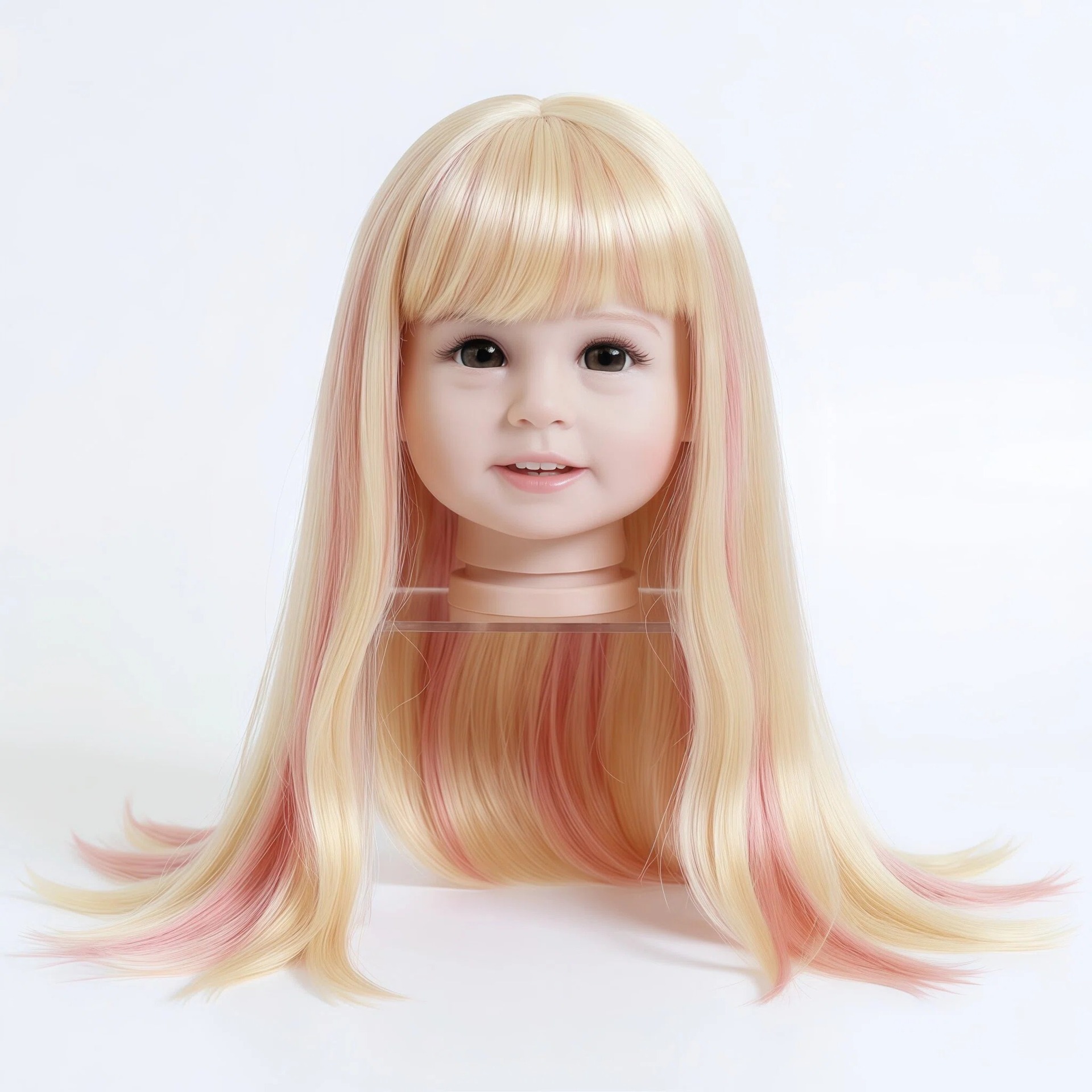Cuatro dientes y seis dientes accesorios DIY muñeca peluca cubierta de seda de alta temperatura de color alrededor de 42 cm sólo venta cubierta de peluca