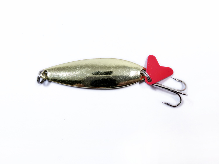 Wide willow leaf sequin gold 9g/5.5cm