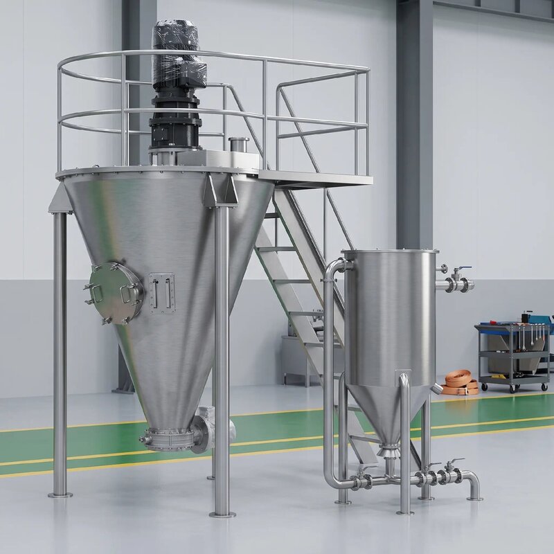 Stainless Steel Mixing Equipment Cantilever Spiral Cone Mixer Graphene Raw Material Twin Screw Cone Mixer Stainless Steel Mixing Equipment Cantilever Spiral Cone Mixer Graphene Raw Material Twin Screw Cone Mixer