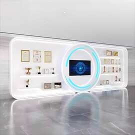 定制创意异形展示柜展厅科技感产品展示柜精品眼镜荣誉墙烤漆展架