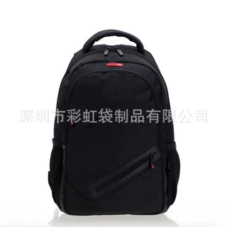 厂家定制商务纯色双肩背包涤纶布双肩电脑背包日常收纳双肩背包