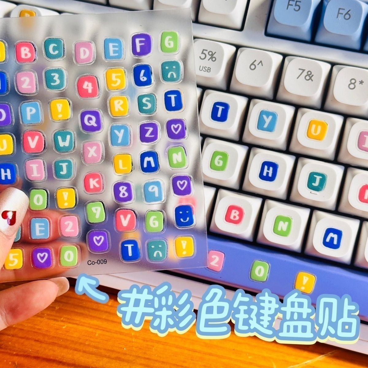 DIY Alphabet Keyboard Number Stickers English Letters Jelly Nail Art English Number Keyboard Ins