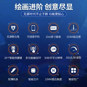 [高漫M6数位绘图板可连接手机绘图板电子绘图写字输入手写板电脑绘]