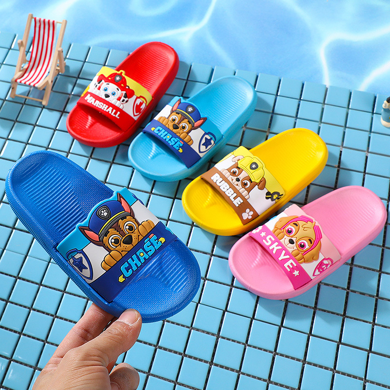 Children's Slippers Wang Wang Team Summer Comfortable Home Boys' and Girls' Cute Bathroom Baby Toddler Children's Slippers