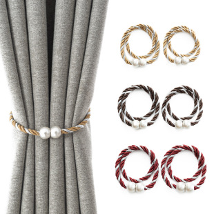 Modern simple punch-free installation-free Pearl Curtain magnetic buckle cross-border supply curtain strap curtain buckle