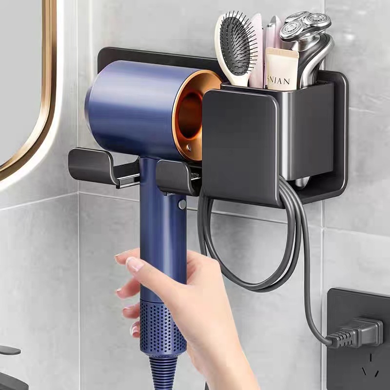 Hair dryer holder without drilling, bathroom hair dryer rack, bathroom hair dryer mounting bracket, Leifan hair dryer stand